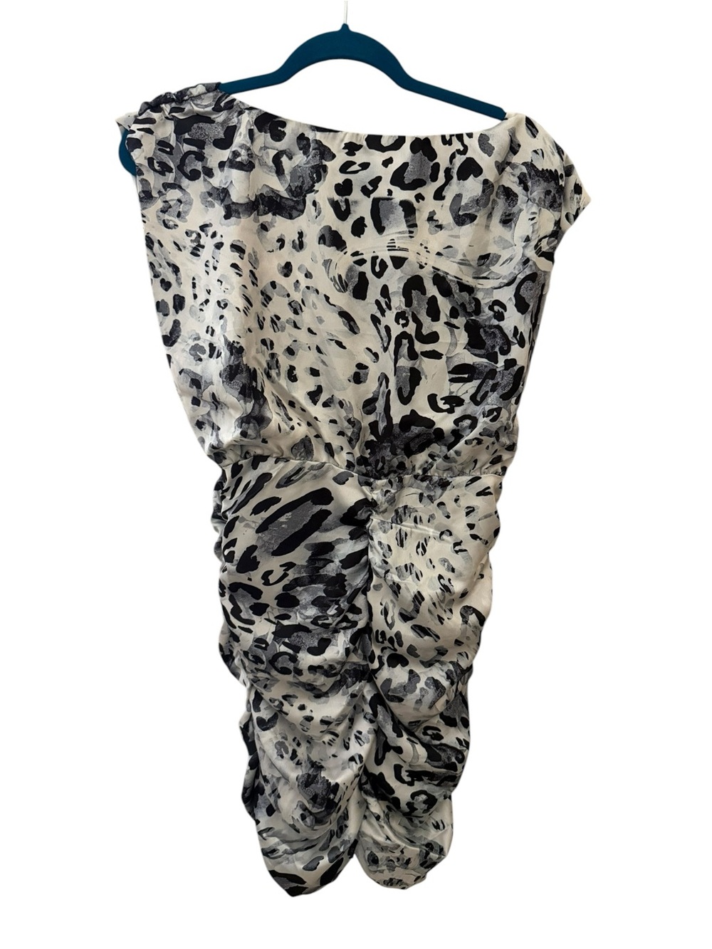 Adrienne Landau NWT Leopard Print Ruched Cocktail Dress